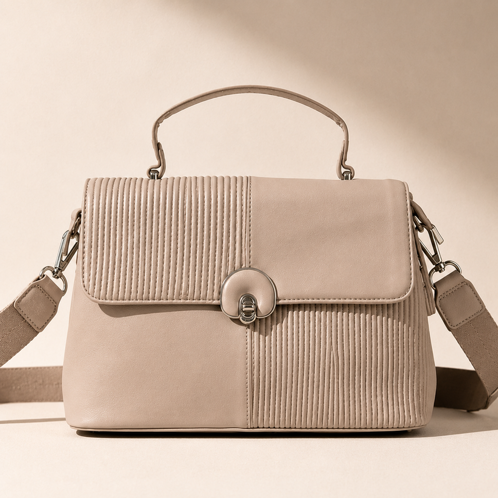 Verona Pleated Top Handle Satchel