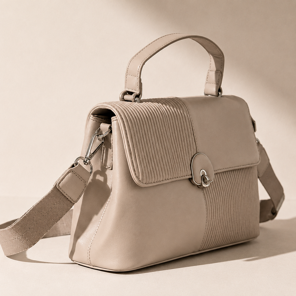 Verona Pleated Top Handle Satchel