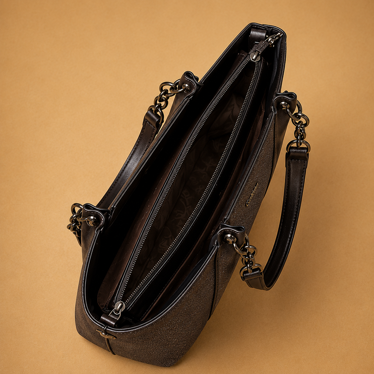 Midnight Luxe Chain Tote