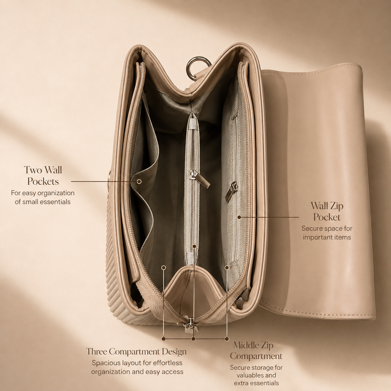 Verona Pleated Top Handle Satchel