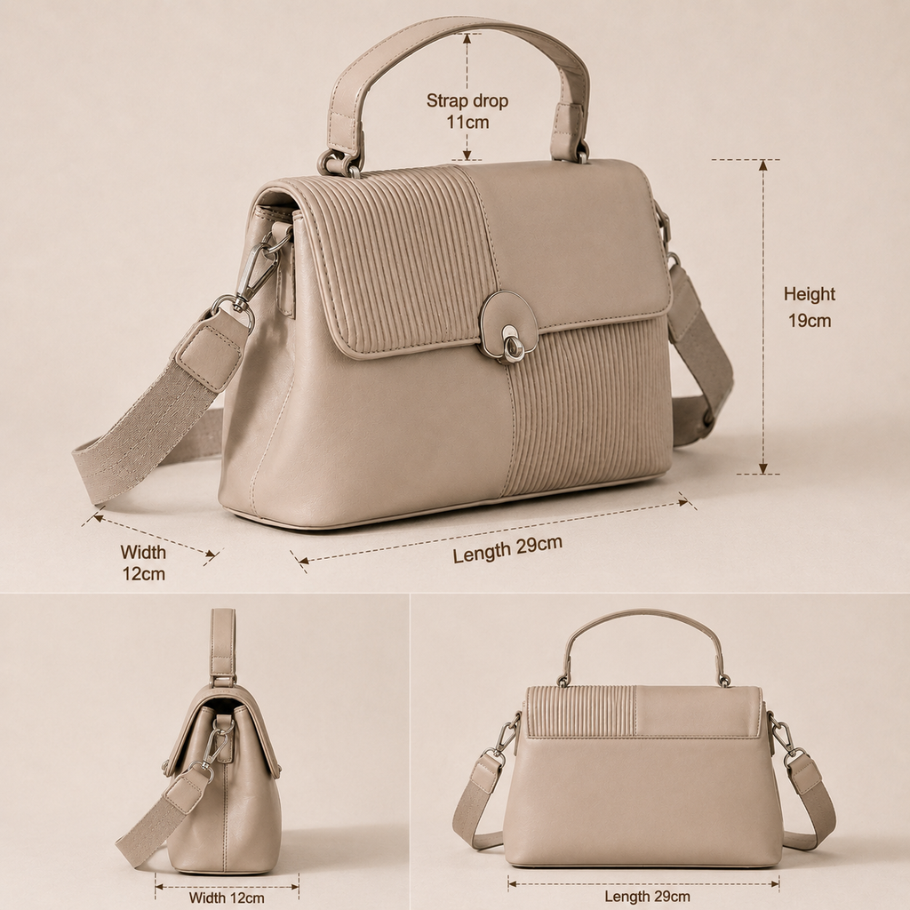 Verona Pleated Top Handle Satchel